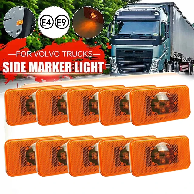 Feu de position latéral 6 LED blanches 24V approuvé pour camion remorque