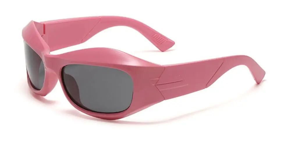  - Oversized Pink Y2k Sun Glasses Luxury Brand Designer Punk Sports Cycling Wrap Around Sunglasses Women 2000s Men Goggles Eyewear
