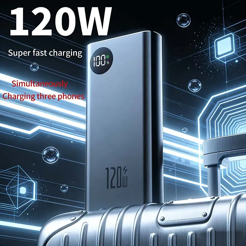 레노버 50000mAh 파워 뱅크 140W 초고속 충전 파워뱅크 아이폰 화웨이 삼성용 휴대용 외장 배터리 충전기