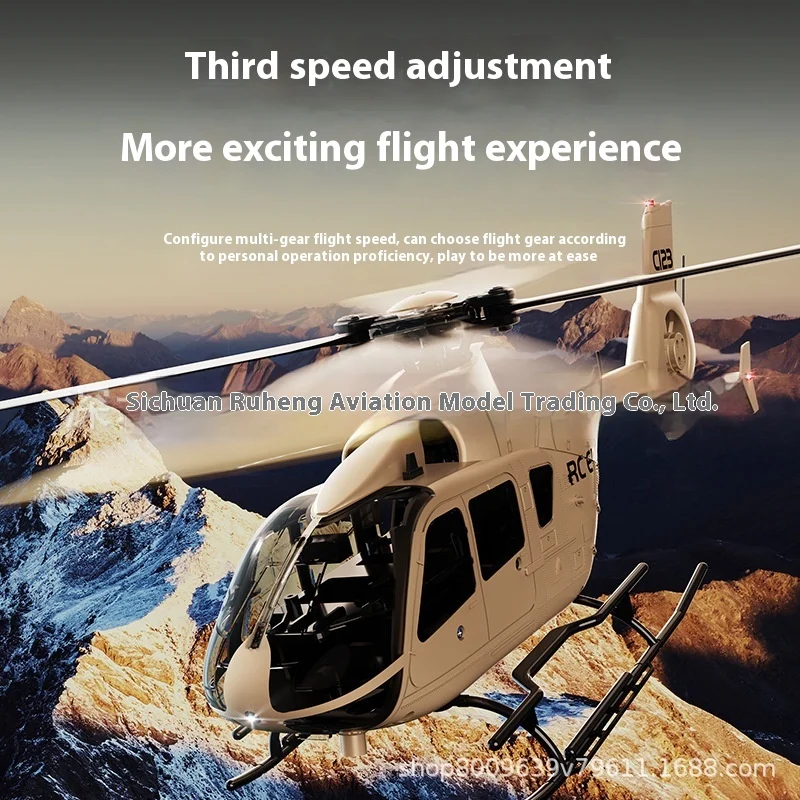 Rc Era Ec-135 Remote-Controlled Helicopter C123 Brushless 6-Way Single Blade Aileron Free Duct Simulation Model Aircraft 2