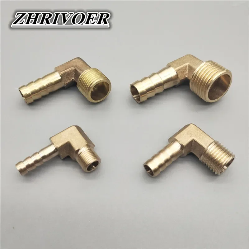 Brass Hose Barb Fitting Elbow 6mm 8mm 10mm 12mm 16mm To 1/4 1/8 3/8 1/2" BSP Male Thread hose pipe fitting pipe fitting water pipe fitting