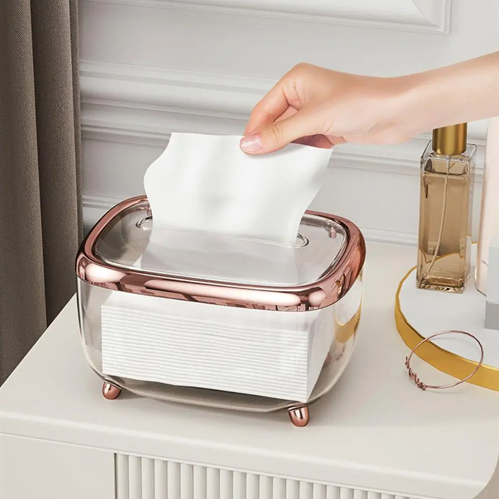 

Tissue Storage Box Simple And Creative Transparent Proof High Luxury Cleaning Tissue Waterproof Home End Box Oil Supplies E D2B1