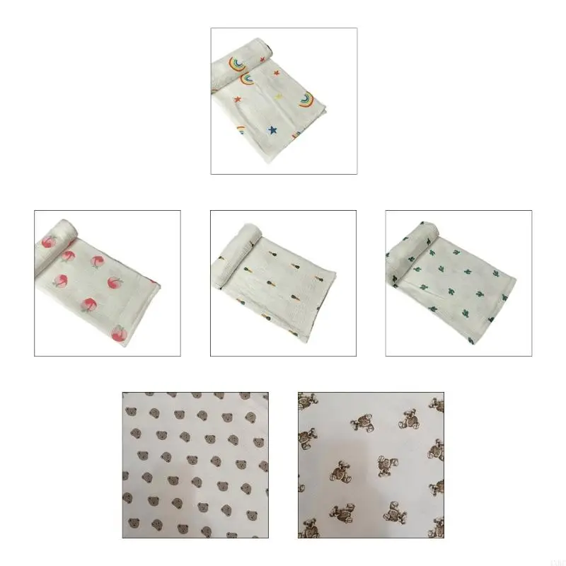 Newborn Receiving Blanket Baby Summer Wrap Towel Air Conditioned Room Blanket 4XBC