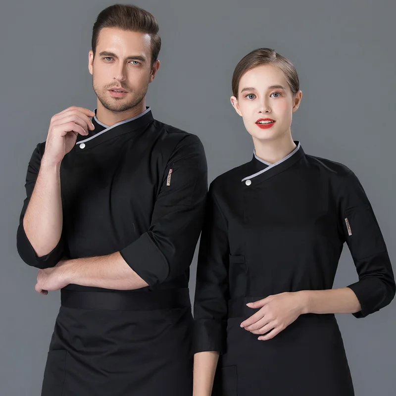 Unisex Chef Coat Men Women Long/Short Cook Jacket Restaurant Hotel F&B Uniform Baker Waiter Wear chef uniform