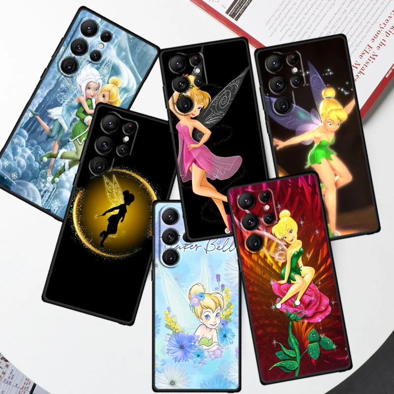 

Wonderful Fairy Tinker Bell For Samsung Galaxy S23 S22 S21 S20 FE S10 S10E S9 Plus Ultra Pro Lite 5G Black Phone Case