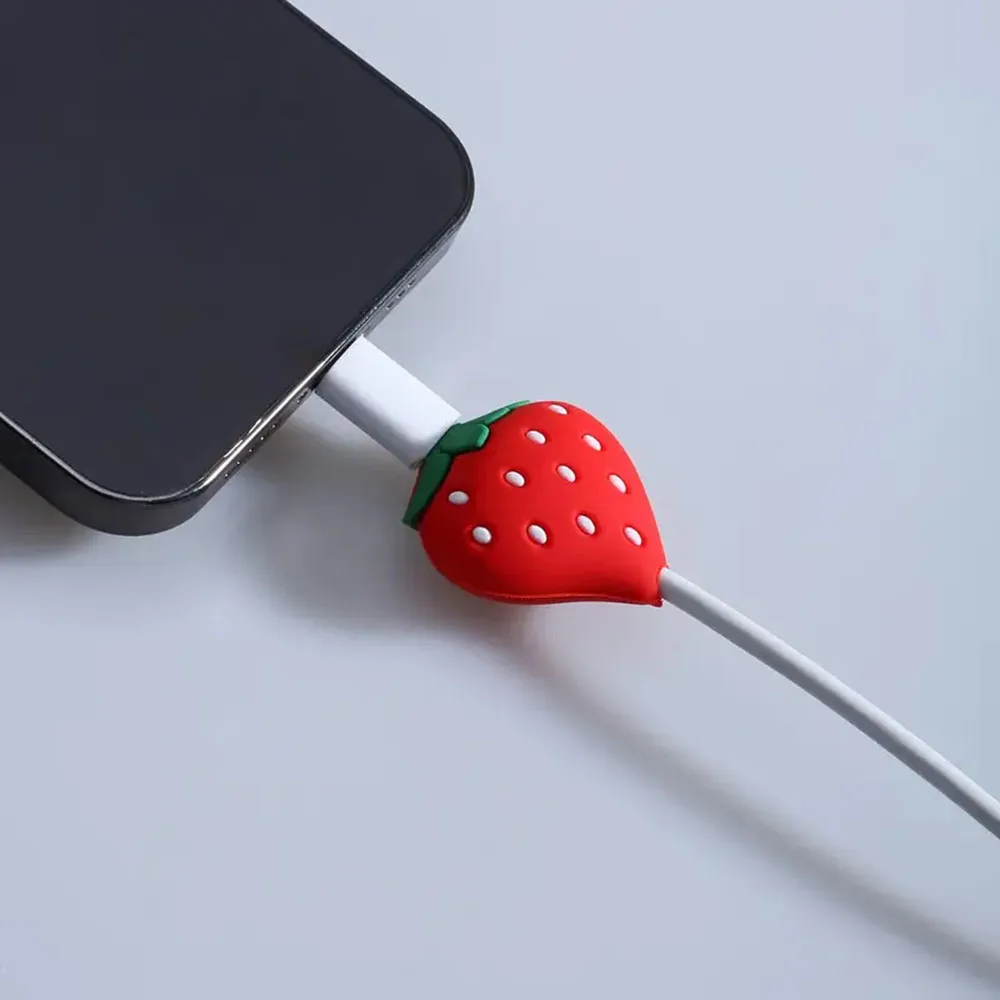 Niedlicher Telefon-USB-Kabelschutz für Apple iPhone Samsung Kabel Chompers Kabel Obstbiss Ladegerät Kabelhalter Organizer Schutz – Detail 12