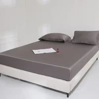 Grey Tencel Lyocell Fitted Sheet Set Fit All Around Elastic Deep Pocket  Softest Cooling Silky Smooth Bedding for Bedroom Decor 1