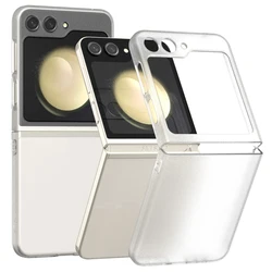 Clear Matte Shockproof Transparent Hard PC Ultra Slim Case for Samsung Z Flip 8 (Matte White)