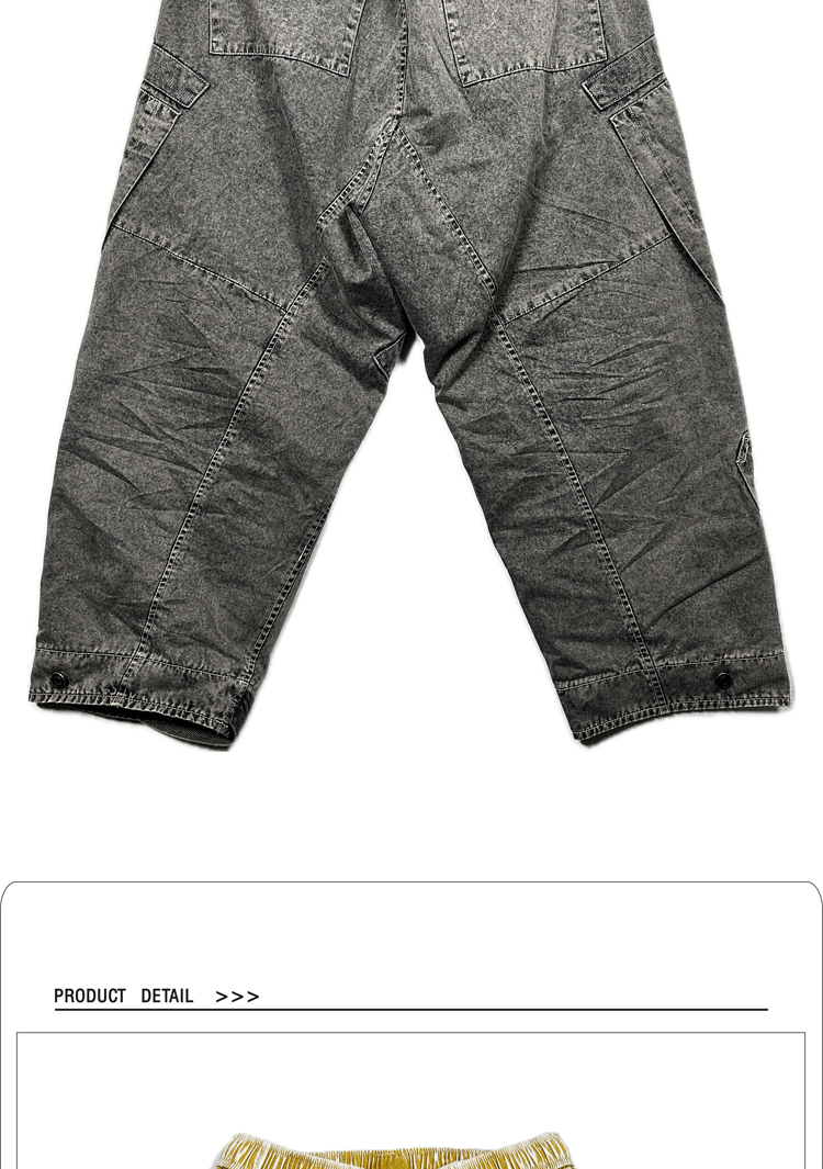 Description Picture 5 of itemDistressed Design Designer Brand High-End Men's Wasteland Style Trousers Casual Pants Overalls Women