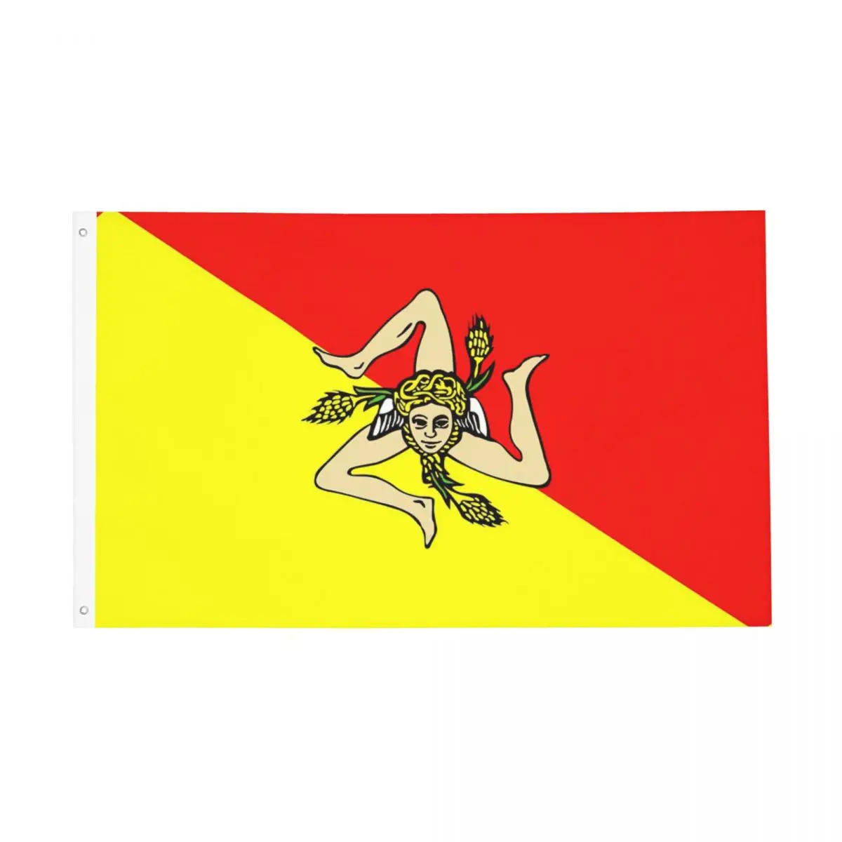 Italia Della Sicilia Bandiere Bandiera Durevole Indoor Outdoor Banner Bandiera Sicilia All Weather Home Room Dormitorio Wall Decor 3X5 Ft