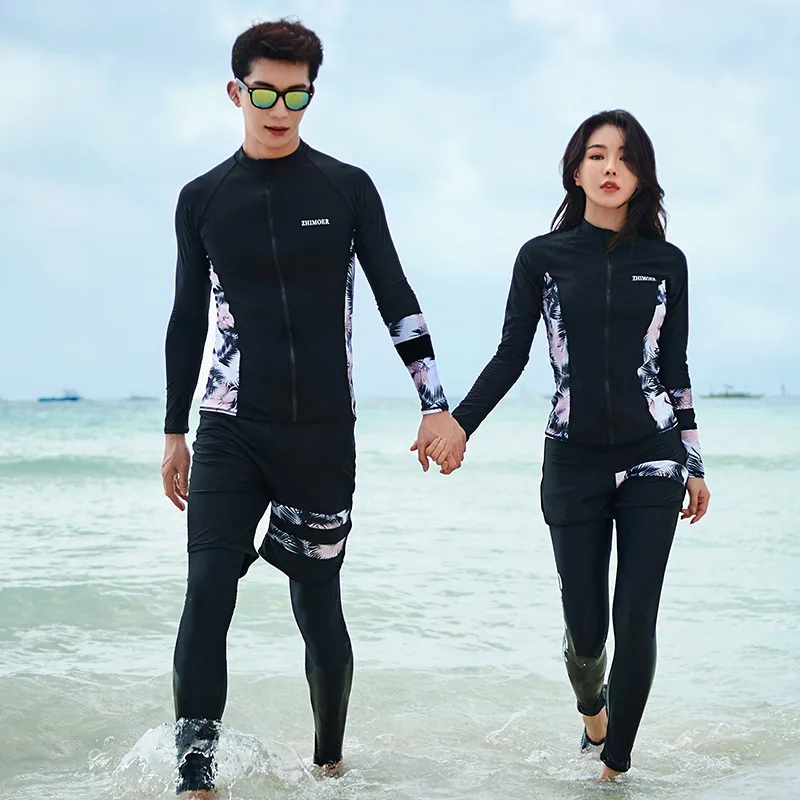 Rash Guard Women 5pcs Rash Guards Tops & Bottoms Full Set Bathing Suit Wetsuit Sun UV Protect Workout Yoga Outfits Tracksuit Activewear