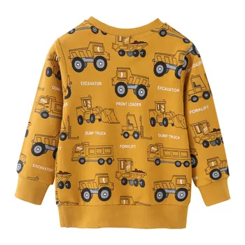 Jumping Meters New Arrival Hot Selling Boys Sweatshirts Cartoon Cars Print Long Sleeve Toddler Kids Costume Autumn Children's - Image 2