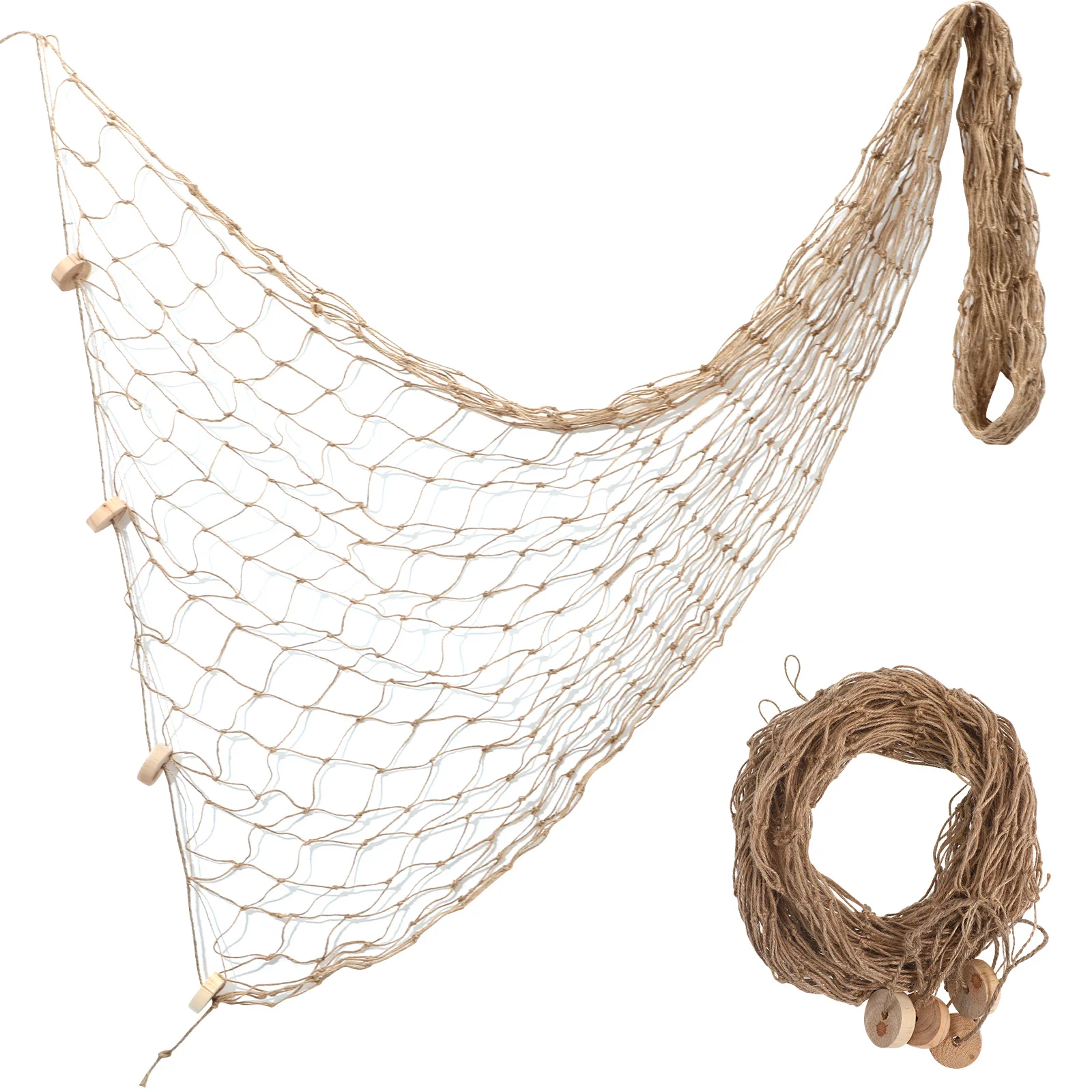 Classic Fish Net Design Mediterranean Style Decorative Fishing Net Wall Hanging Home Decor Wind Chimes Hanging Decorations For 6