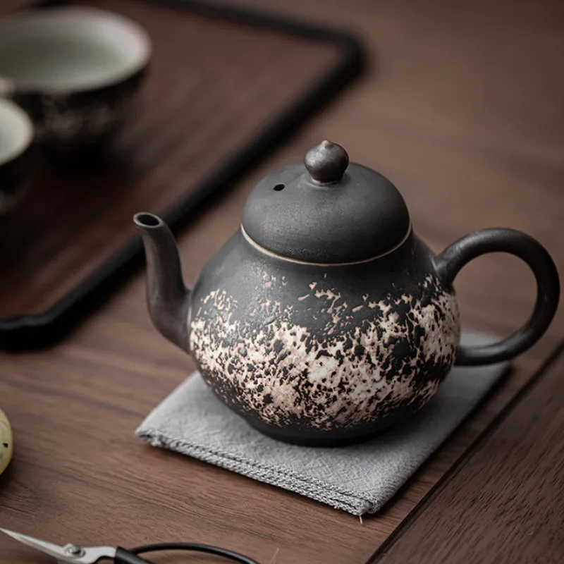 Wabi Sabi Style Powder Yin Ceramic Tea Set Complete Set Ancient Tea Ceremony Set Teapot And Tea Cup Set Tea Items Ornaments Gift