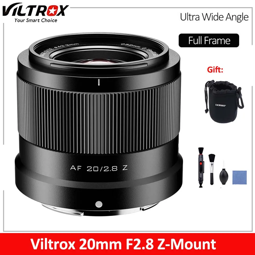 Viltrox 20Mm F2.8 Sony Fe Nikon Z Lens Messa A Fuoco Automatica Full Frame Obiettivo Fisso Ultra Largo Per Fotocamera Mirrorless Sony E Nikon Z Mount