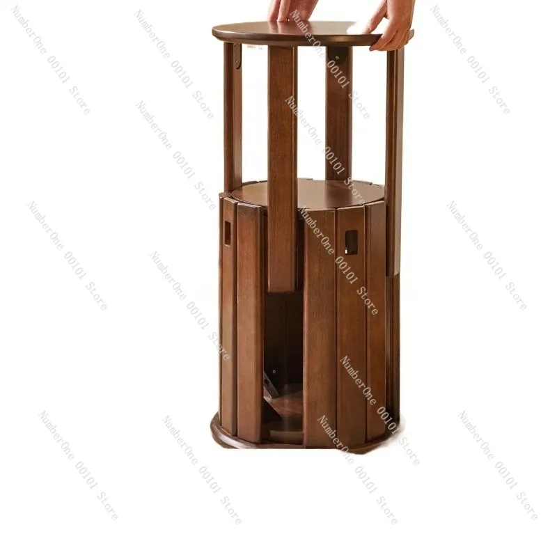 Stapelbare Holzhocker, Massivholzstühle für den Heim- und Restaurantgebrauch, bequeme Sitzgelegenheiten für Esszimmer und Wohnzimmer