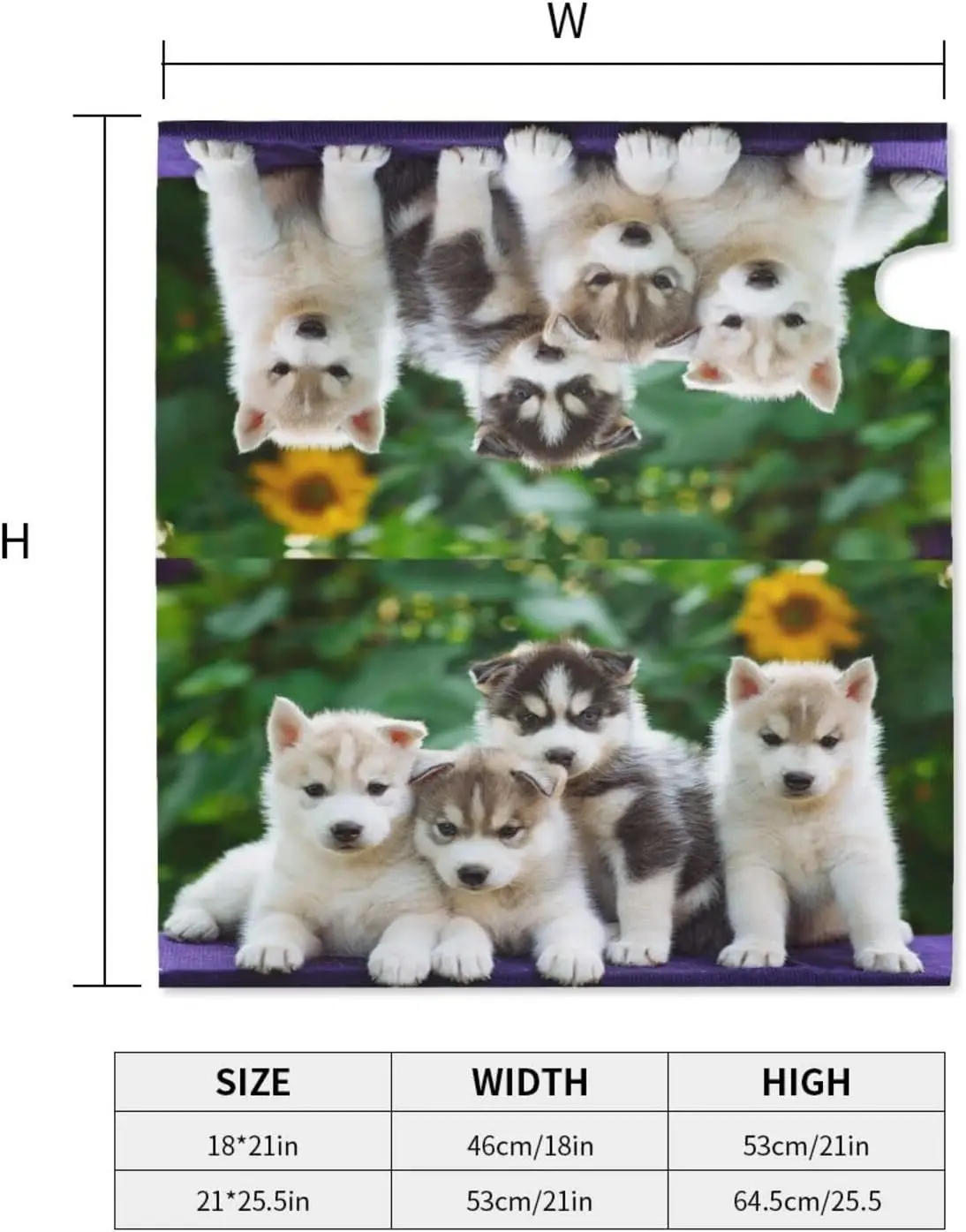 Cute Dog Little Husky Puppy Mailbox Cover Magnetic Standard Size Waterproof Letter Post Box Cover Wrap Oversize Decoration