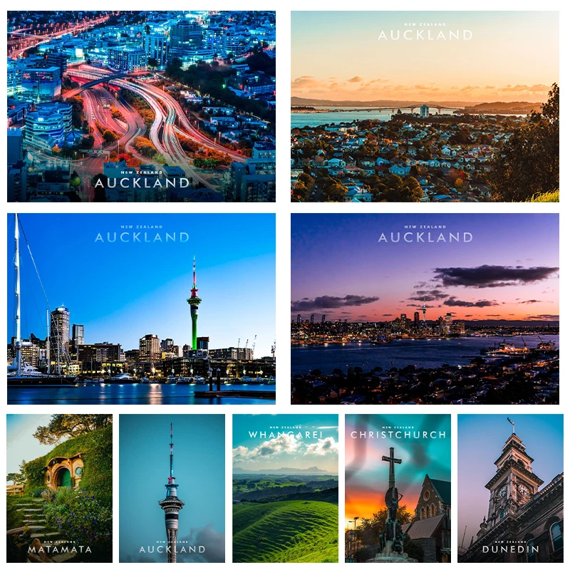 NewZealandAucklandMatamataDunedinCitiesPosterCanvasPrintingNew