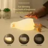Benson Lying Flat Duck Night Light, LED Squishy Duck Lamp, Cute Light Up Duck, Silicone Dimmable Nursery Nightlight, 2