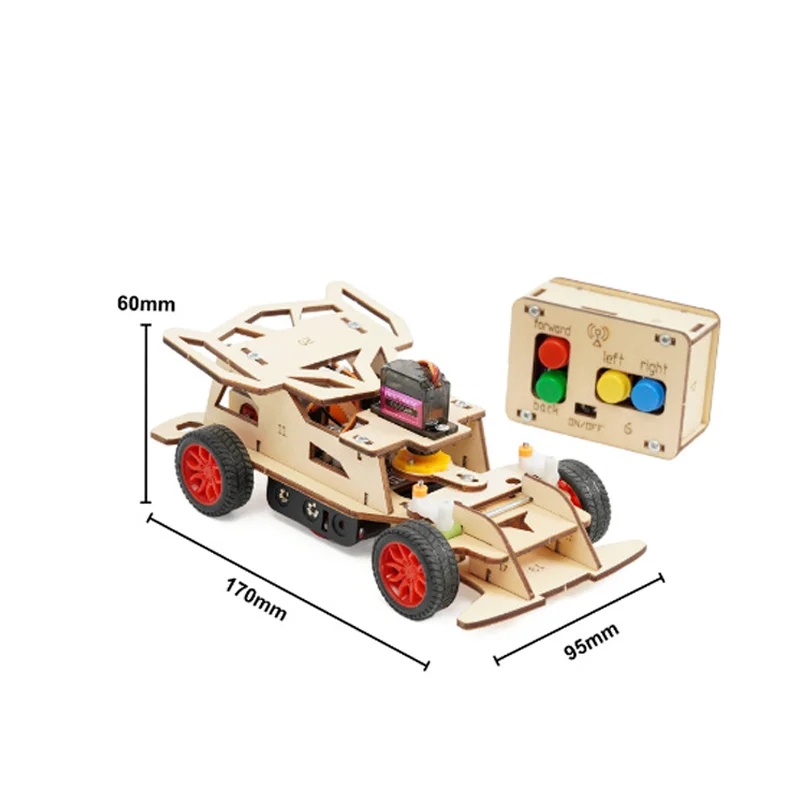 DIY Remote Steering Car Model Science Toy 5