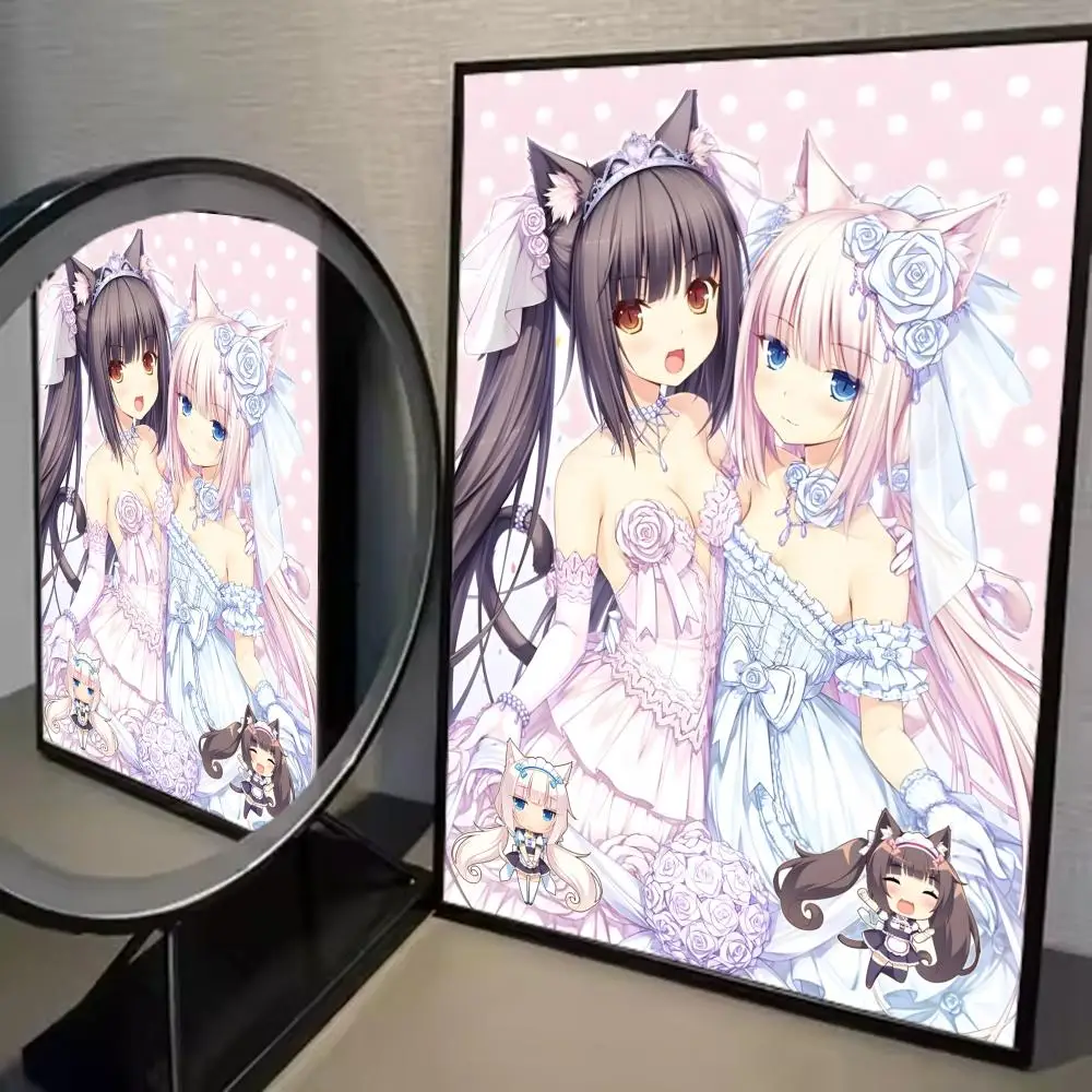N-Nekopara Anime-Poster, selbstklebender Kunst-Aufkleber aus wasserfestem Papier, für Café, Bar, Zimmer, Wanddekoration – Detail 17