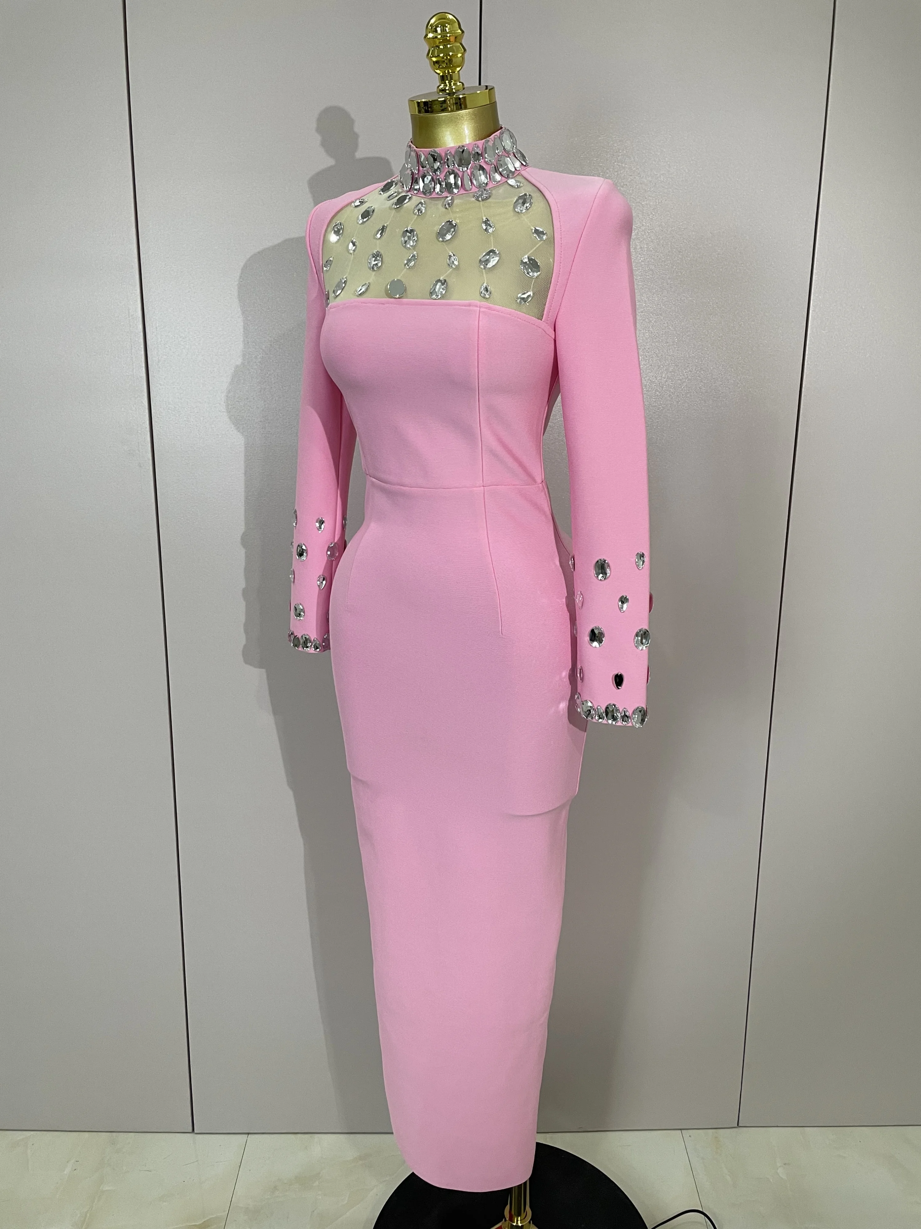 2025 New Arrival Luxury Birthday Dresses Shiny Diamond Long