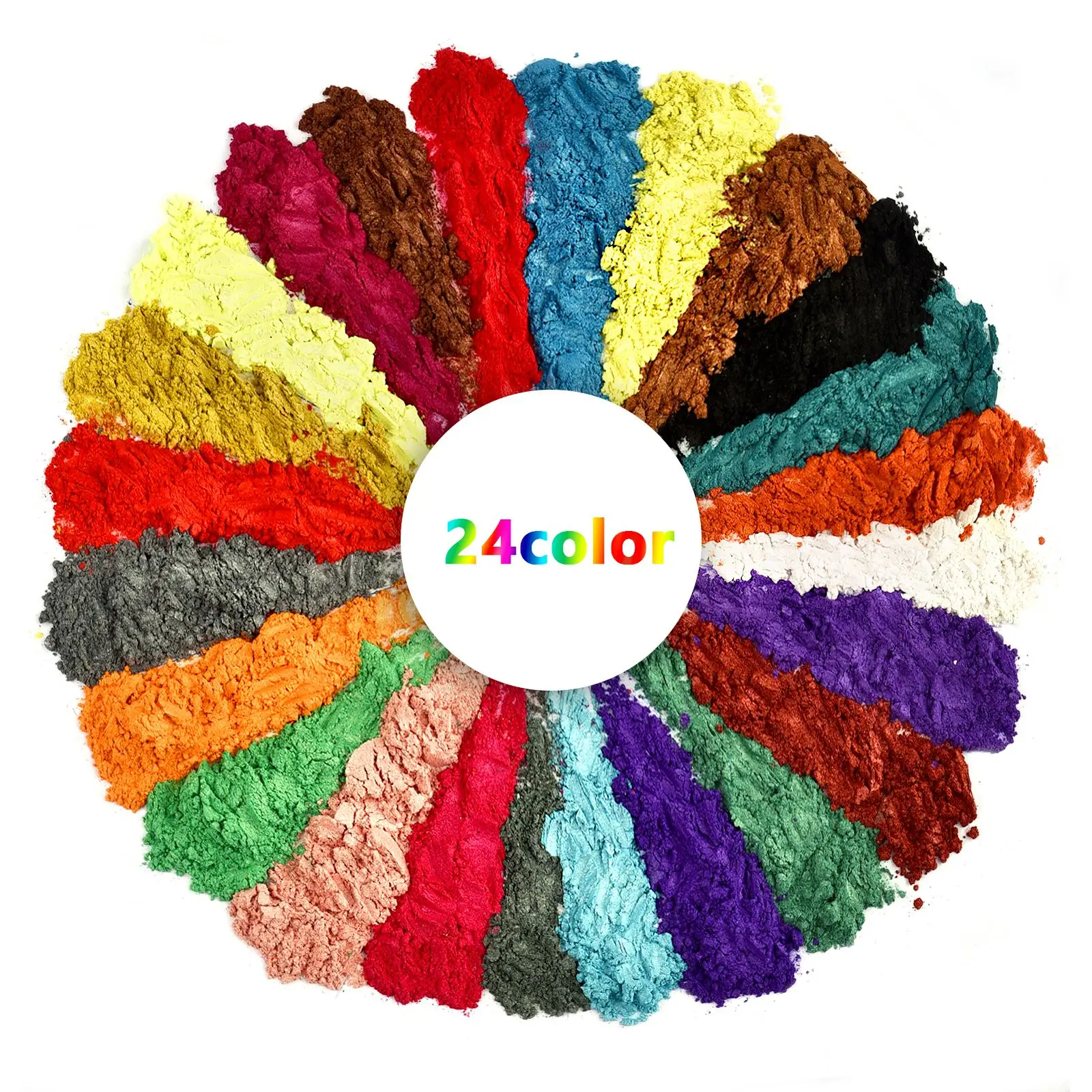 Mica Powder Pigment Epoxy Resin Pigment Candle Dyes Pigment Pearl Powder 10g Pearlescent Mica Powder 24 Color DIY Handmade Candle Crafts Jewelry Making