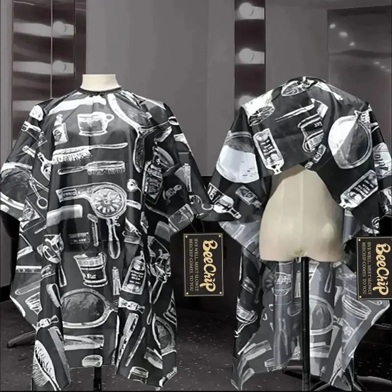 Hairdressing Bibs For Perming Dyeing Printed Non-Stick Hair Dress Shawl
