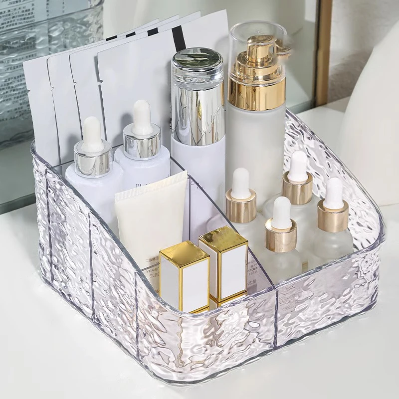 Clear Acrylic Makeup Brush Holder Desk Cosmetic Organizer Lipstick Storage Box Nail Polish Display Stand Rack Jewelry Case 4