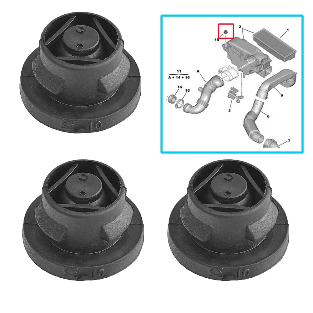 Car Air Filter Rubber Insert Grommet Rubber Grommet Insertion Eyelet Elements 3Pcs For 1.6 HDI Diesel 1422A3 1422.A3