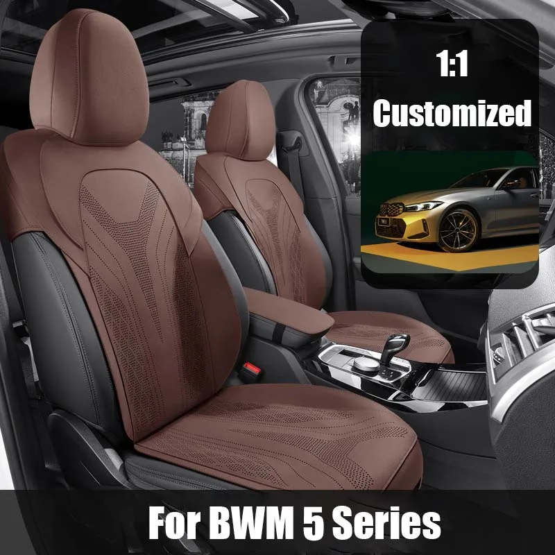 

Car Seat Cover Specific Customize for 2018-2023 BWM 5-Series Suede Breathable Saddle Cushion for Car Seat