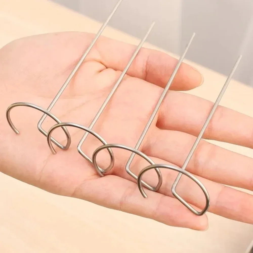 10PCS Portable Barbecue Sticks Stainless Steel Barbecue Accessories Oven Hanging Vertical Grill Reusable Skewers