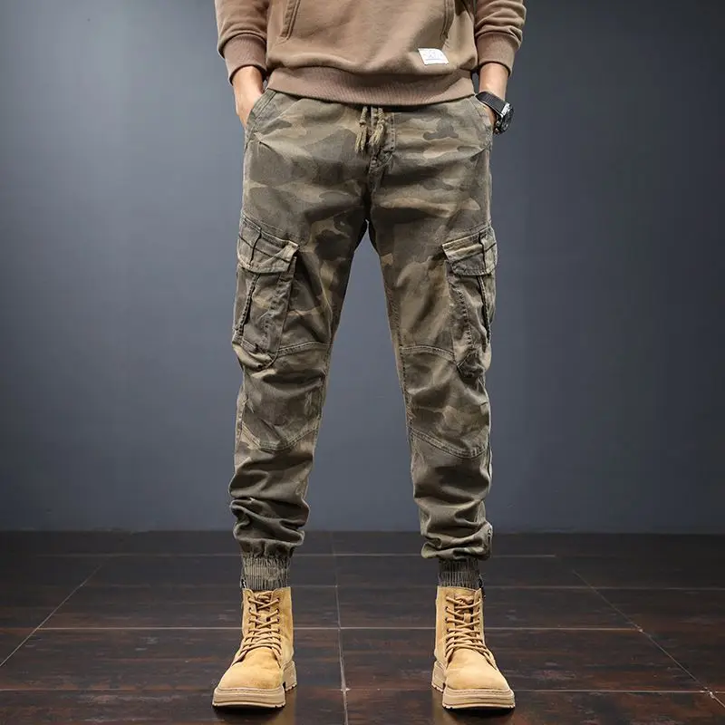 High Quality Cargo Pants Men Jogging Casual Pants Full Length Military Mens Streetwear Adults Work Tactical Tracksuit Trousers image