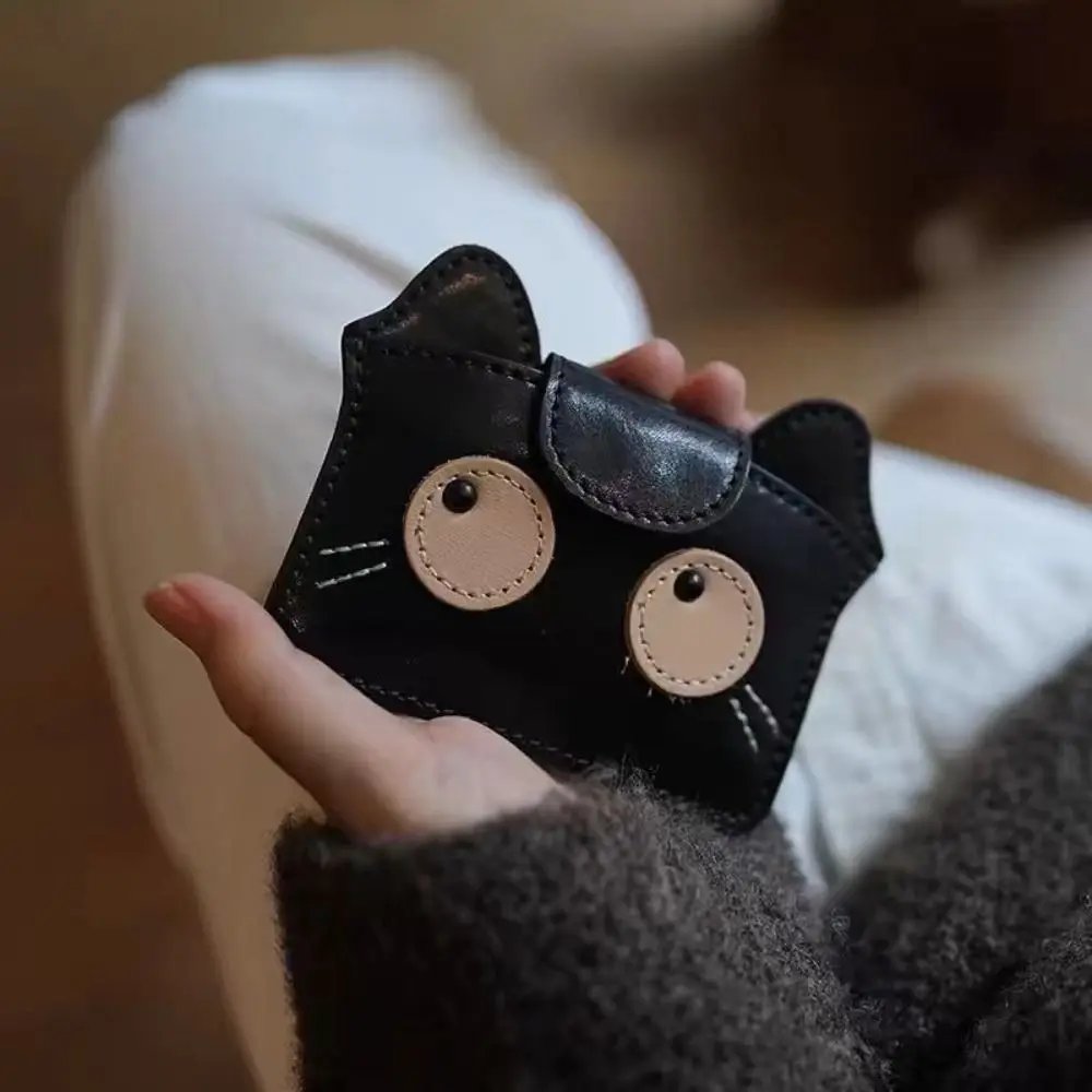 내구성이 뛰어난 귀여운 고양이 동전 지갑 경량 미니 클러치 백 초박형 휴대용 카드 가방 보관함