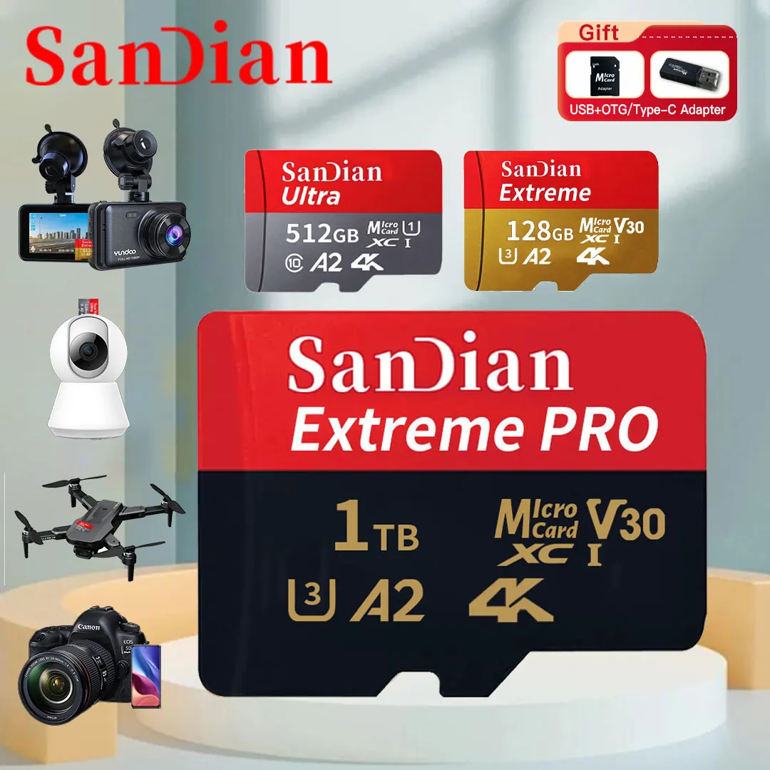 

New 1TB Memory Card 256GB 128GB Micro tf sd Card 512GB High Speed Class10 64GB SDCard 100MB/s TF Card original sd memorycard