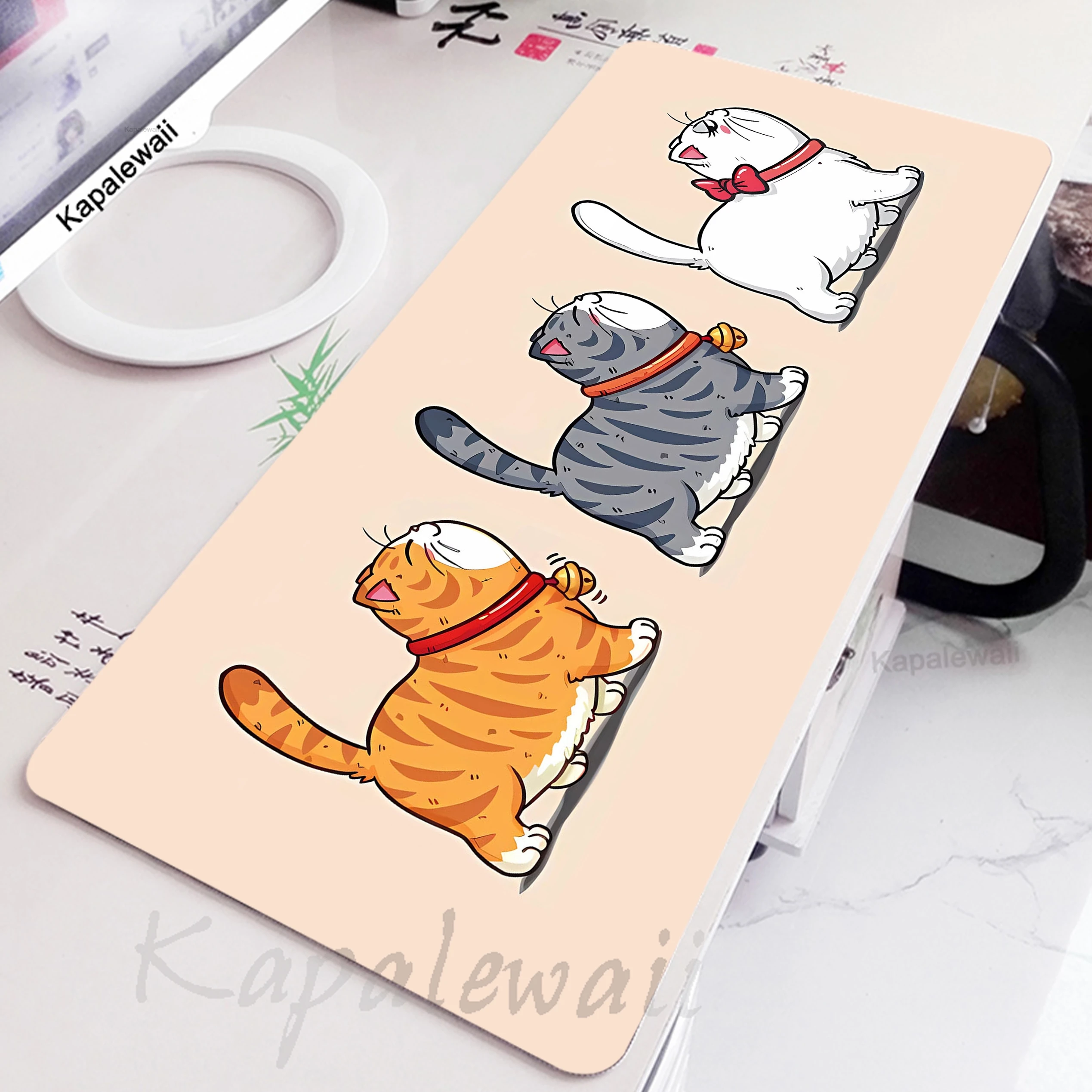 

Коврик для мыши Kawaii с милым котом для компьютерных игр, большой коврик для мыши с аниме, игровой коврик для мыши XXL, коврик для скоростной клавиатуры, резиновый Настольный коврик, 700x300 мм