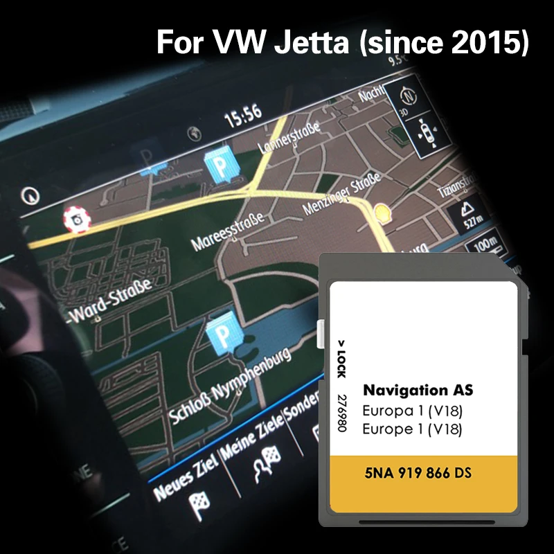 

For VW Jetta Since 2015 AS V18 New Map Update Version Navi SD 32GB Map Card