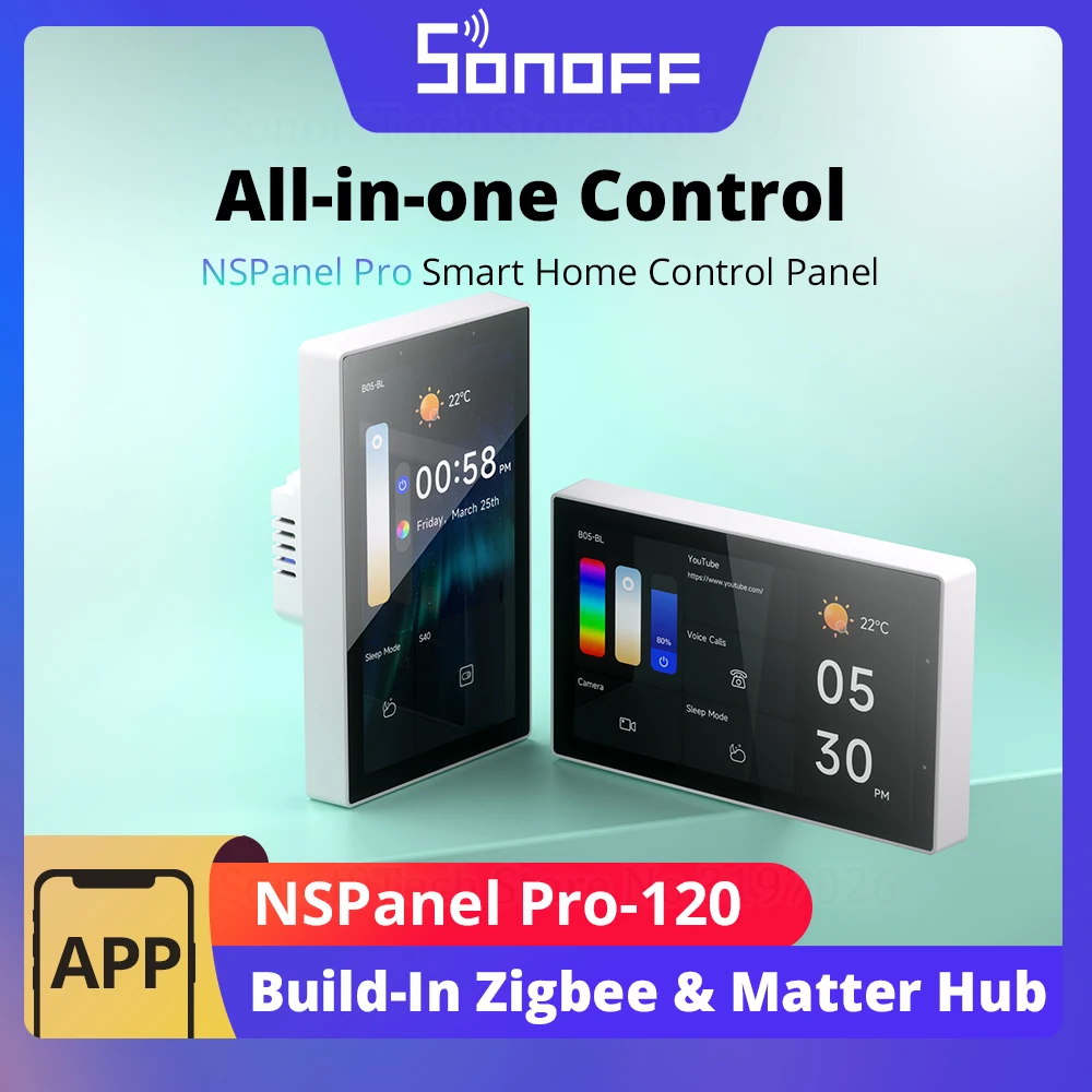 SONOFF NPanel Pro US สมาร์ทแผง 4.7 "Built-in Zigbee Matter Hub Home Security กล้อง Viewer ผ่าน eWeLink All-in-one Control 1