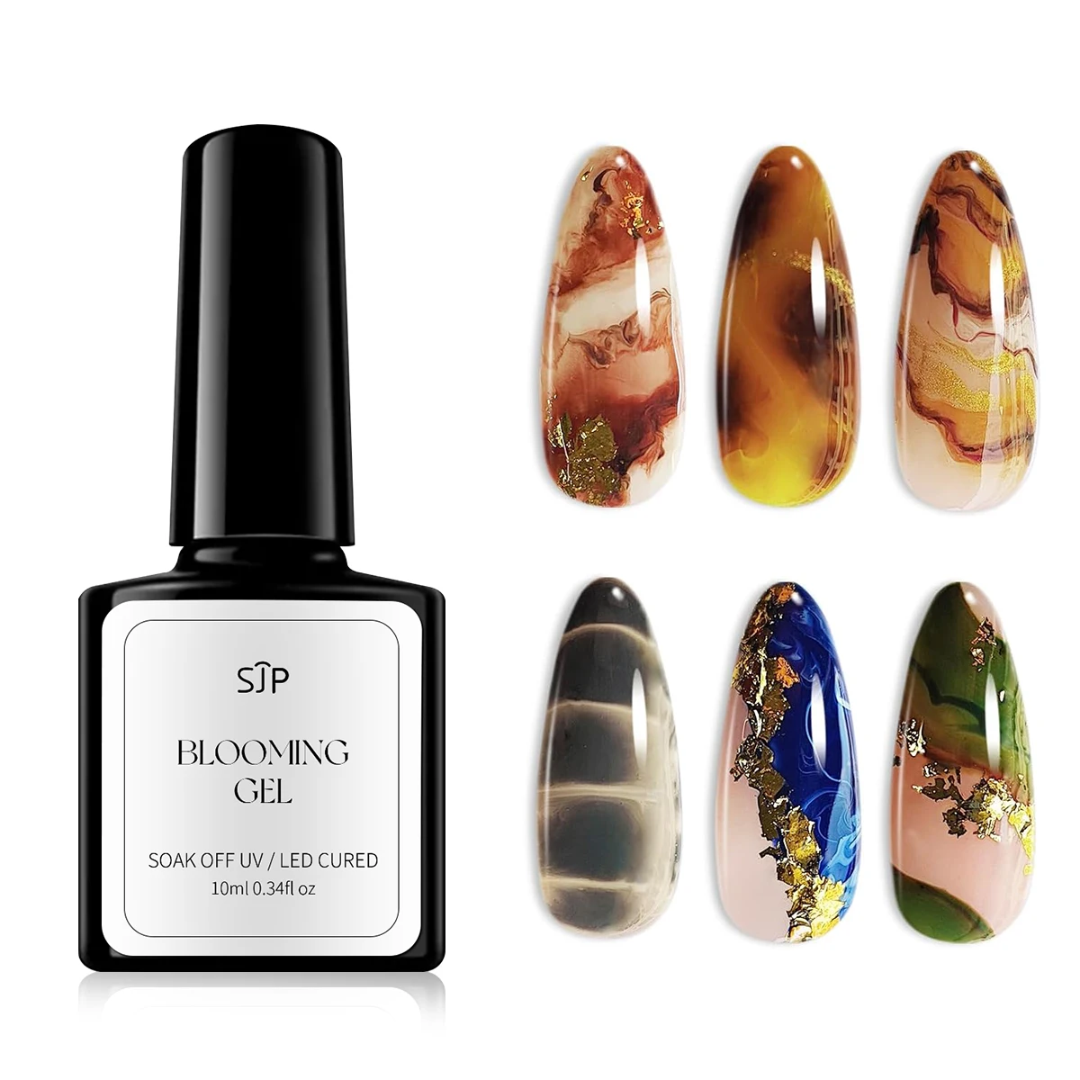 10 ML UV LED Nail Blooming Gel Polish Nail Design Glitter Sequins Mixing UV gels Soak Off gel nail polish