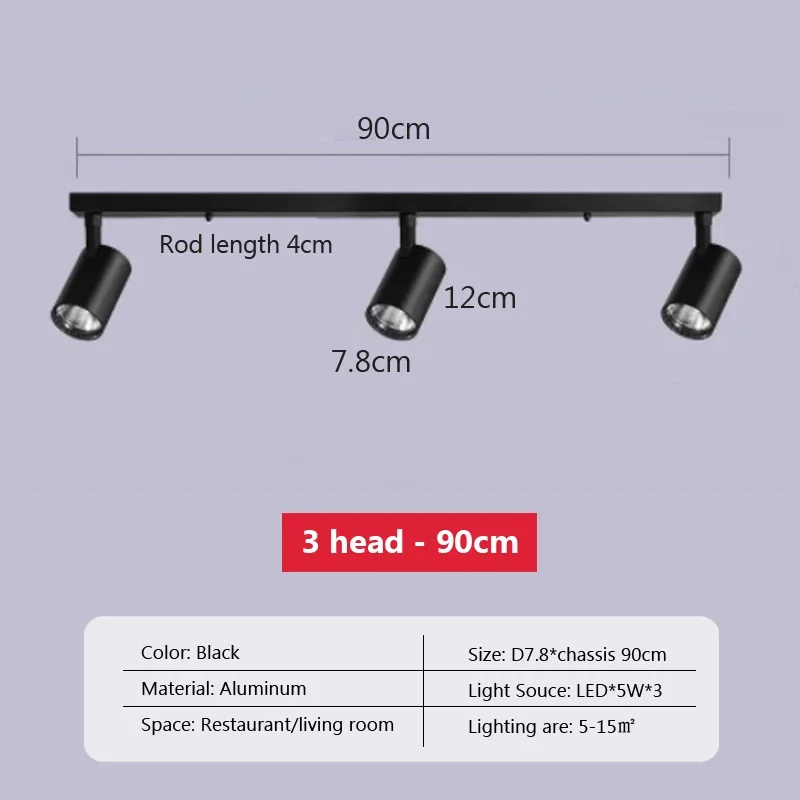 Black-3 head-90cm