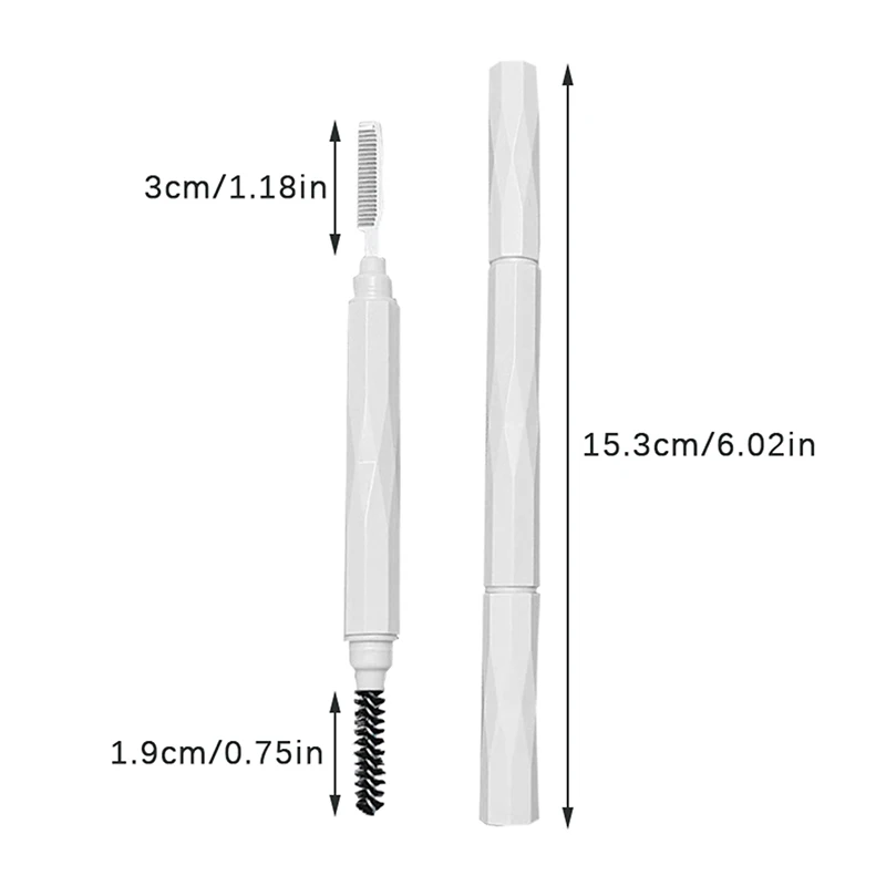 새로운 더블 헤드 눈썹 및 속눈썹 빗 나선형 브러시 미세한 톱니가 있는 작은 강철 빗 눈을 위한 전문 미용 메이크업 도구