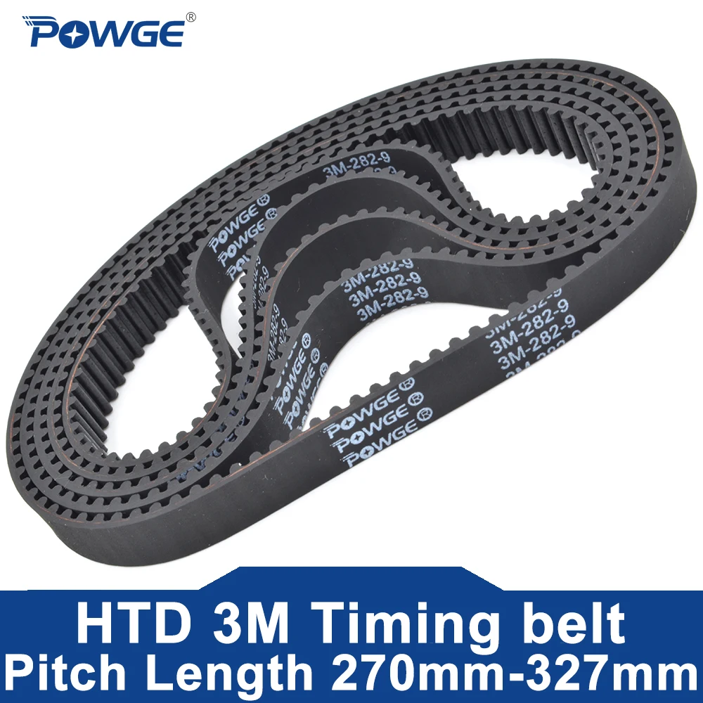 Correia Cronometrando do Powge-htd 3m lp = 270 273 276 279 282 285 288 291 297 300 303 306 309 312 315 318 327 Largura 630 mm Borracha