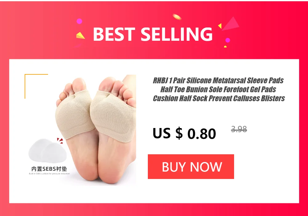 1Pair Toe Separator Hallux Valgus Bunion Corrector Hammer Toe Straightener Foot Pain Relief Orthopedic Pedicure Tools Foot Care