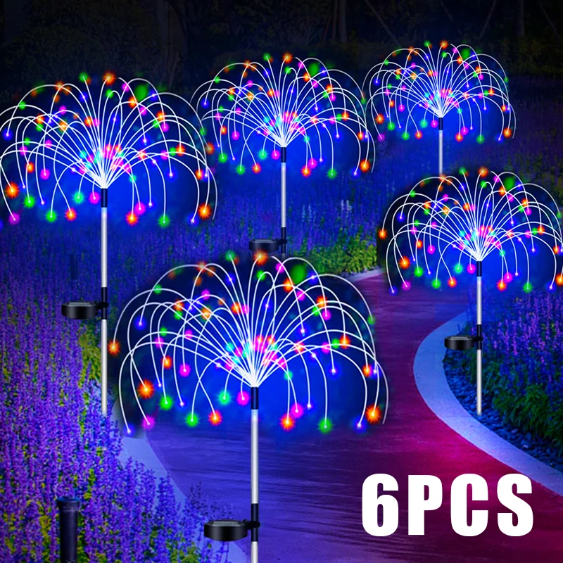 

Solar Firework LED Stake Lights Outdoor Garden Decor Pathway Fairy Light Waterproof Yard Lawn Patio Landscape Decor Solar Lamp