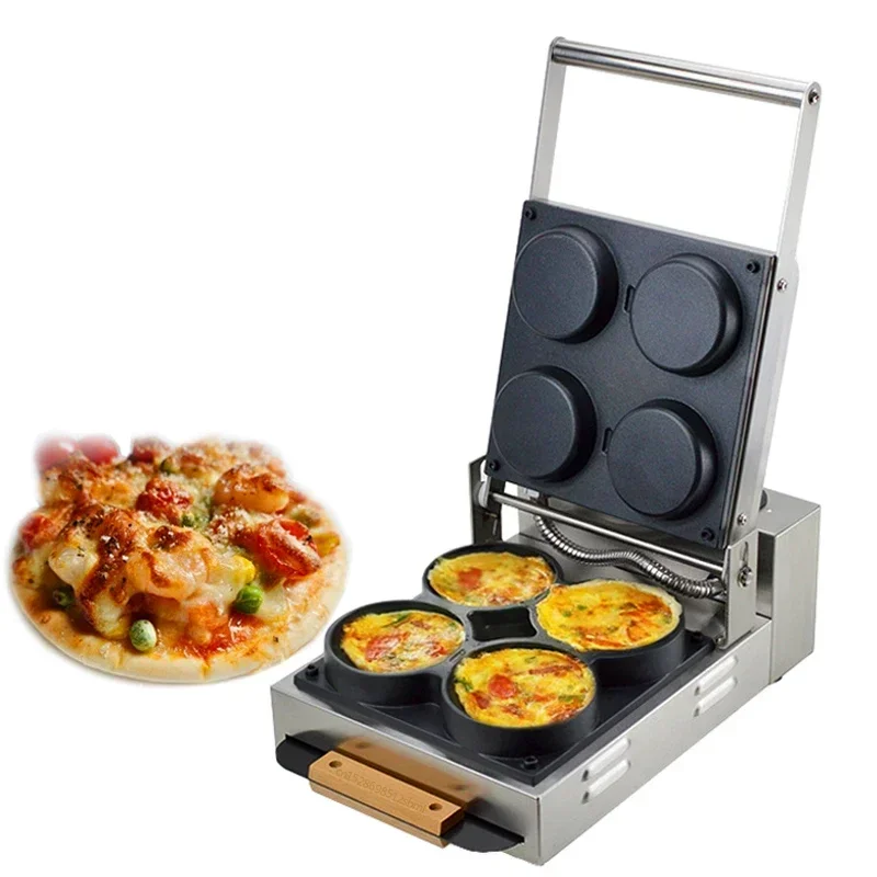 

110V/220V Commercial Pizza Maker 1800W Mini Waffle Maker Non-stick Hamburg Pizza Machine