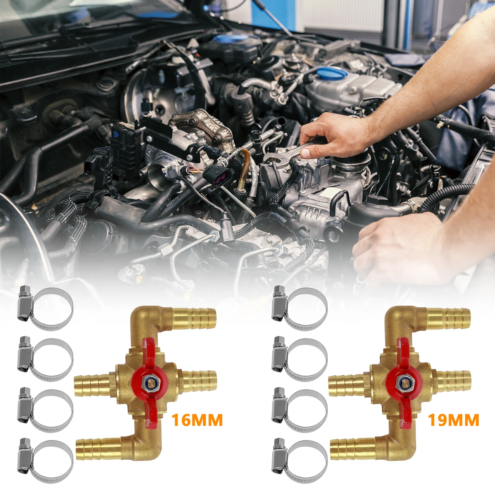 Heater Control Valve with Brass Body Plated Shank Robust Heater Control Valve Multifunctional Manually Controlled