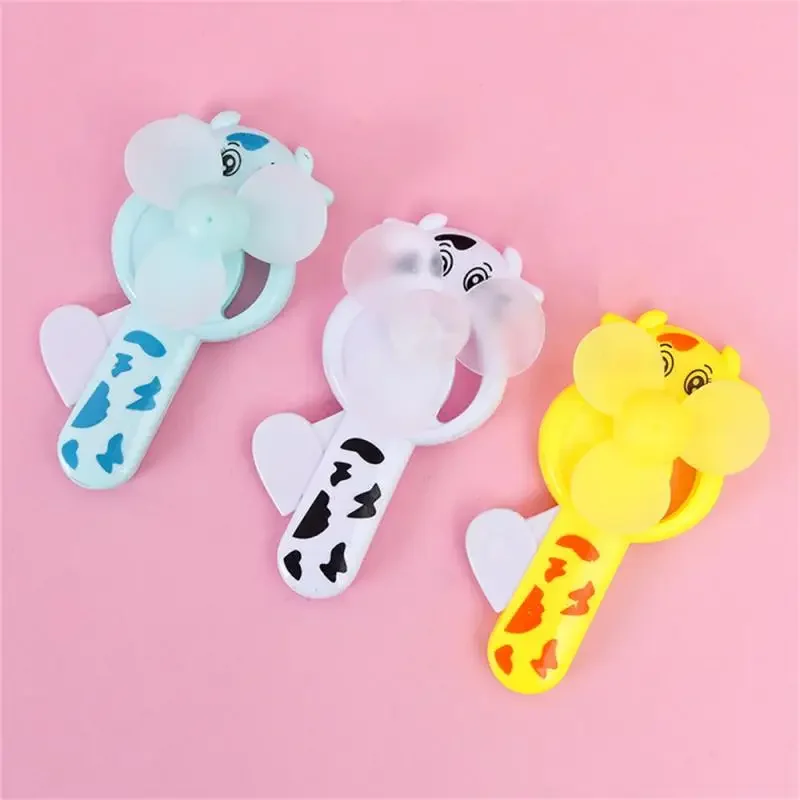 Cartoon Hand Pressure Fan Toy Cute Mini Student Portable Hand-Held Manual Bear Net Red Children's Small Fan Portable Fan Mini Fan Hand Fan