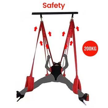 Sex Swings For Female Sex Posture Bondage Gear Suspension Sling SM Tool Sexual Fantasies Flirting Furniture Adult Products 3