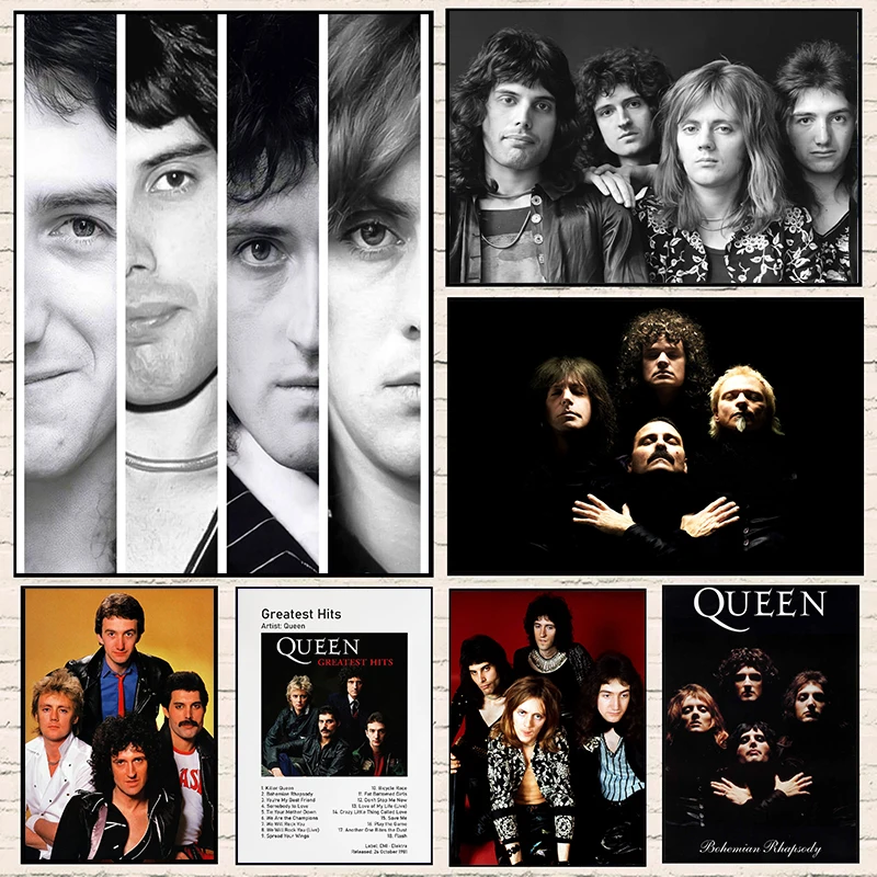 British Rock Queen Band Music And Album Cover Poster Canvas Painting And Print Wall Art Pictures Fan Living Room Home Decoration