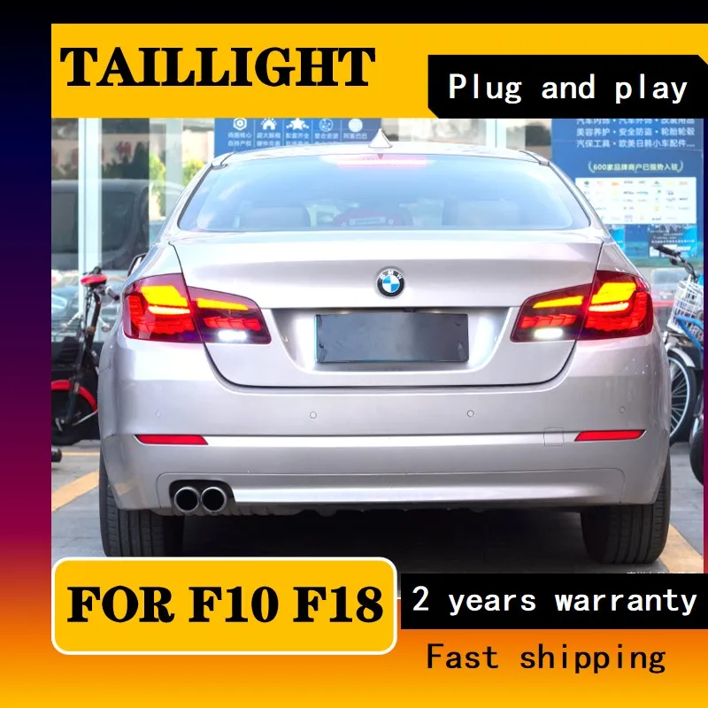 

Автостайлинг для BMW 5 серии F10 F18 520i 525i 530i 535i Tailights 2011 2012-2017, задний фонарь в масштабе дракона, динамический сигнал поворота